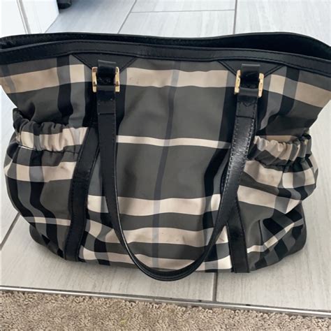 burberry abbey diaper tote|authentic Burberry diaper bag.